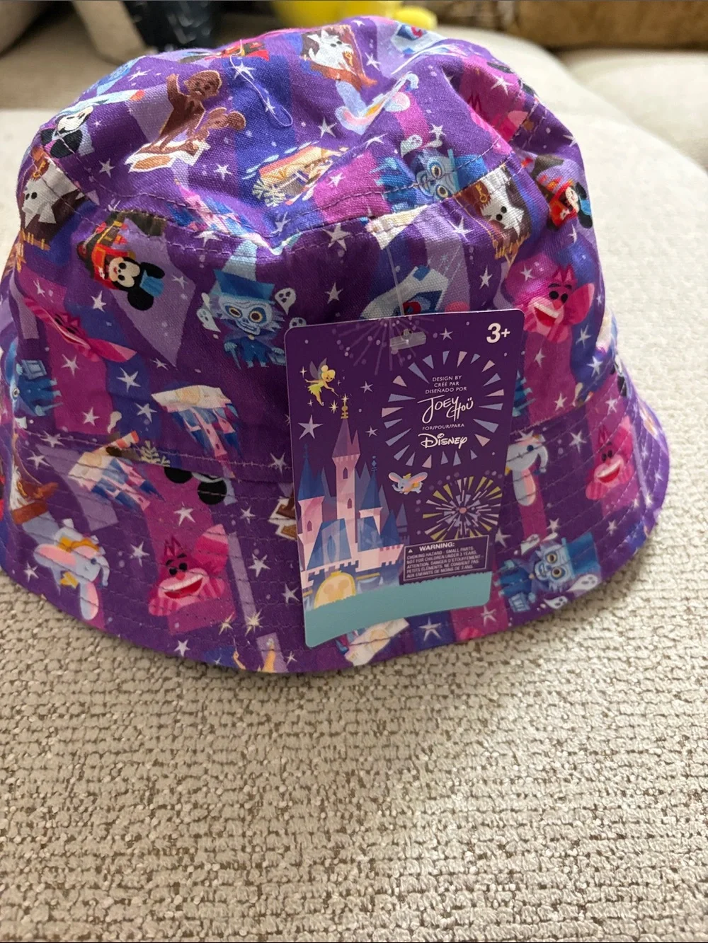Disney 3-Pack reversible Patterned Bucket Hats Bundle, Super cute!